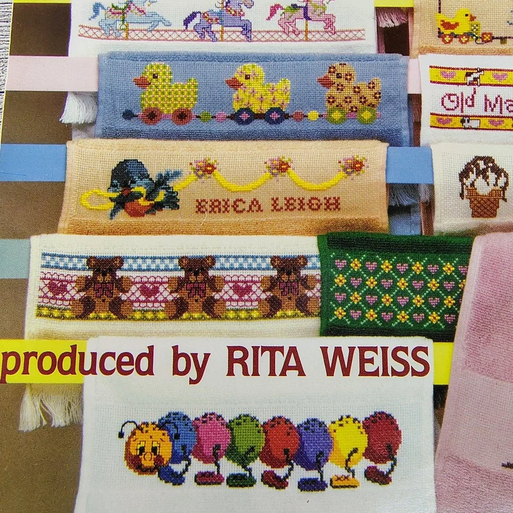 Cross Stitch Designs‎ for Baby Bibs Sam Hawkins ASN 3511 1988 Pattern Booklet